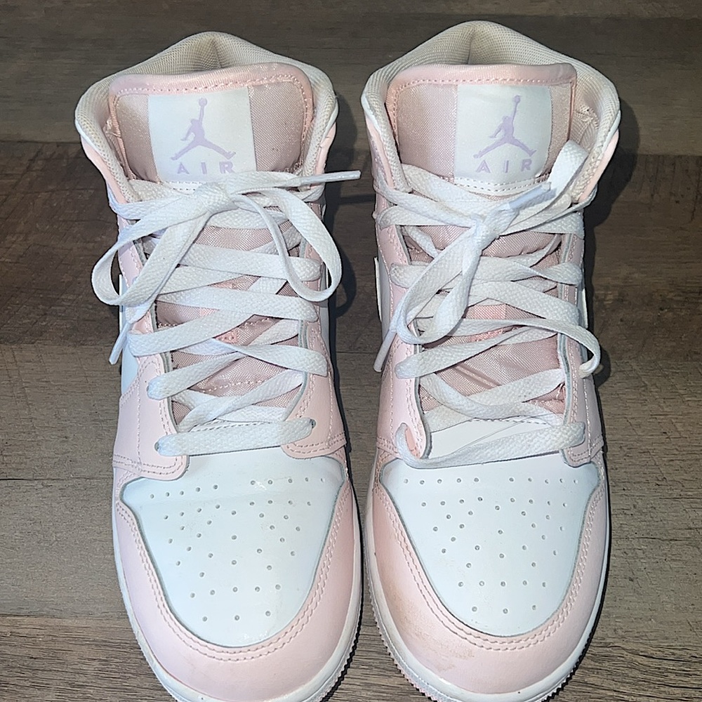 Air Jordan Pastel Pink & Purple High-Top Sneakers - Picture 2 of 5